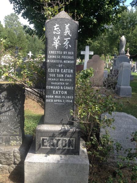 Edith Eaton’s gravestone in Montreal.